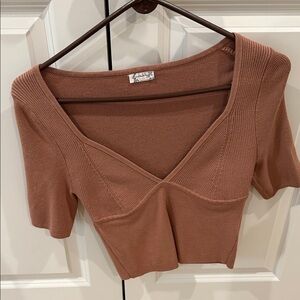 Free People Brown Top